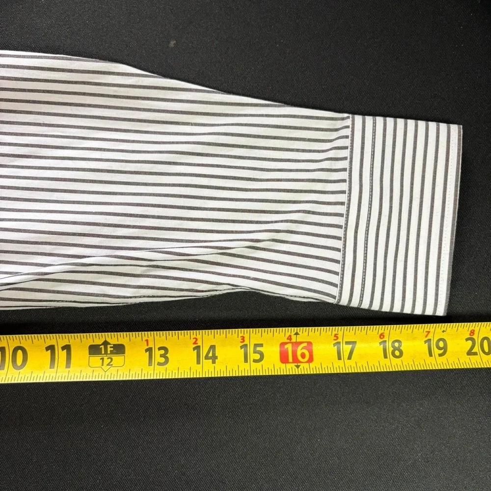 Slim Fit Men's Stripe Dress Shirt - White & Navy Brand New Without Tags